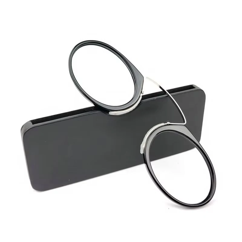 2021 Titan Mini Lesebrille Clip Nase Runde Optische Gläser Mit Box Brieftasche Tragbare Rezept Brillen Grad 1 Bis 3,5 – Detail 7