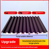Aluminum alloy big plate factory straight hair double insulation aluminum tile heat insulation sun house roof tile wholesale