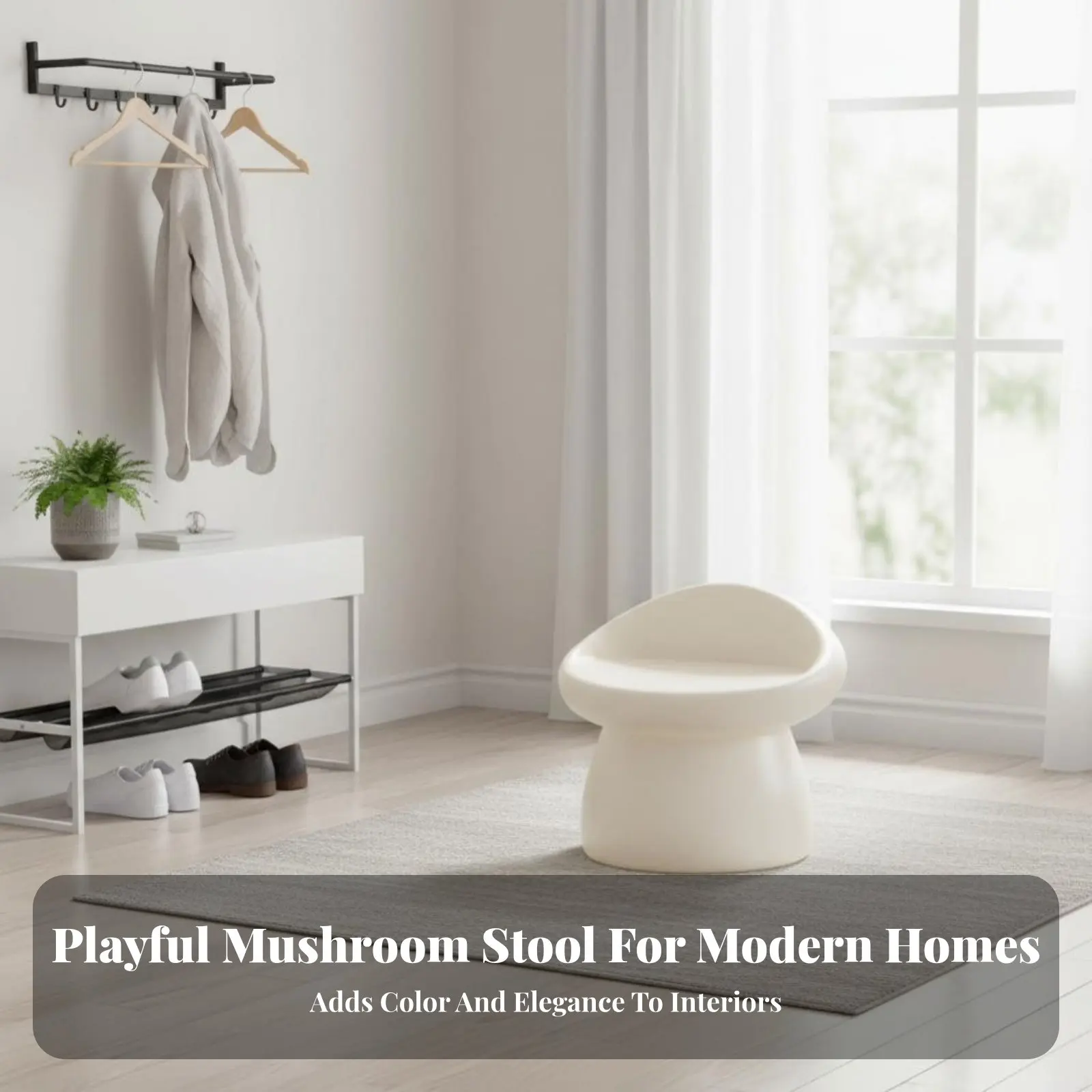 

Mushroom-Shaped Stool Housewarming Gift Mushroom-Shaped Ottoman Decorative Cartoon Aesthetic for Homeowners, Parents