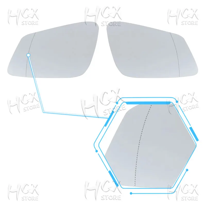 

Auto Parts Wide Angle Heated Rearview Mirror Glass 51167186587 51167186588 For BMW E60 E61 E63 E64 F01 F02 F07 F10 F12 F13 F18