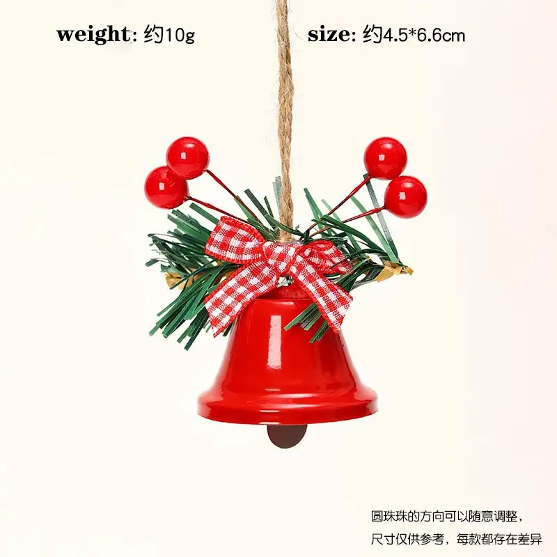 1PC Christmas Gift Decoration Pendant Christmas Tree Decoration Gift Cartoon Bow Bell Festival Atmosphere Decoration