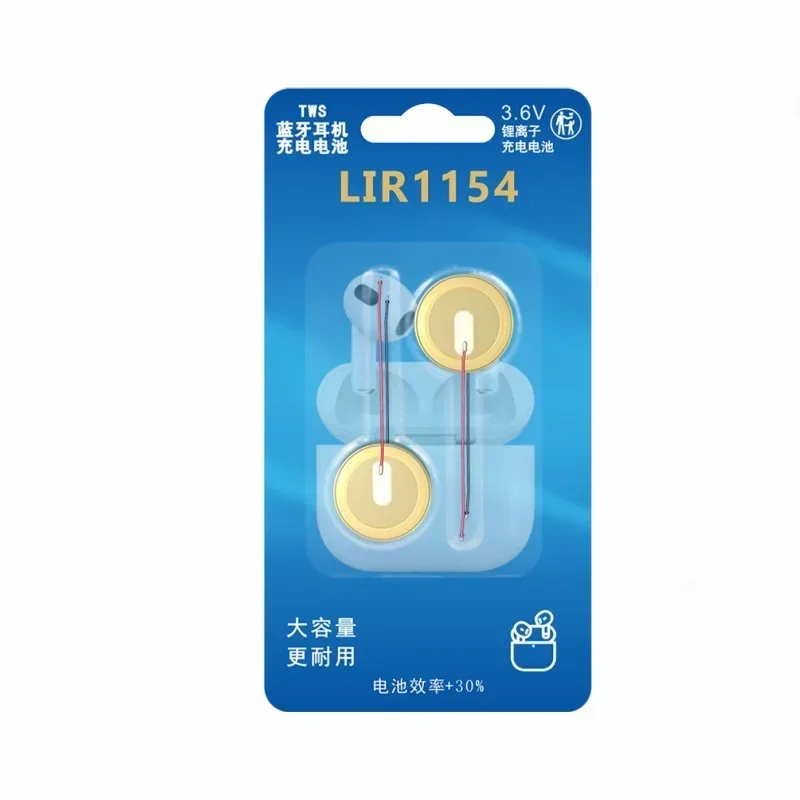 

3.6V 50mAh LIR1154 steel shell button battery for TWS Bluetooth headset battery