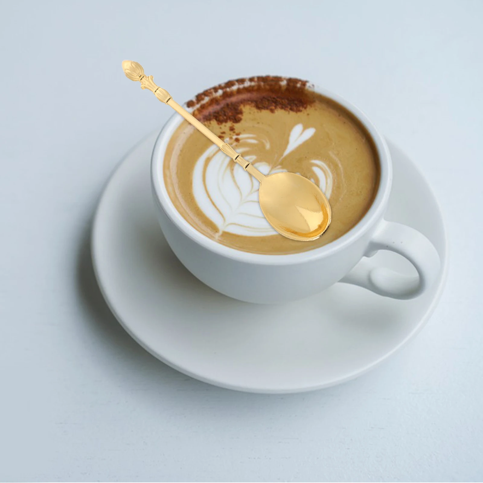 

Elegant Golden Mini Coffee Espresso Spoons Dessert Sugar Ice Cream Stirring Tea Easy Clean Versatile Use