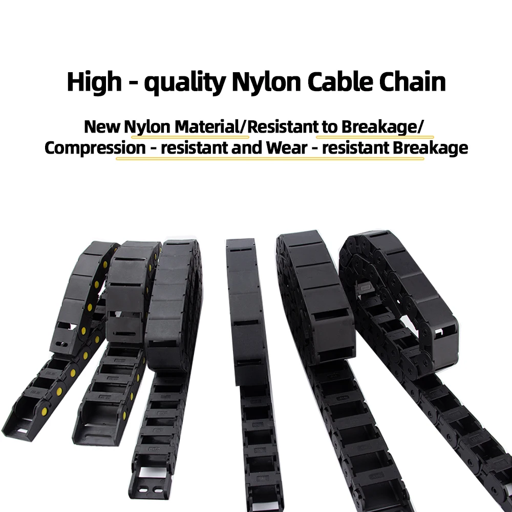 Cable Chains 15x20 15x30 18x25 18x37 mm Bridge Type Non-Opening Drag Chain Plastic Towline Transmission for CNC Cutting Machine