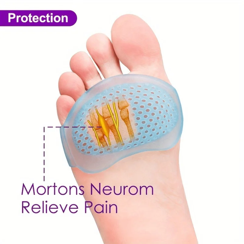 1Pairs Silicone Metatarsal Pads for Arch Support & Pain Relief - Ideal for Running, Hand Wash Only, Foot Arch Support