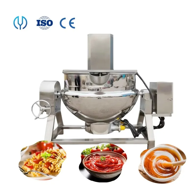 Industrial Automatic Jam Cooking Machine for Sale Fruit Jacketed Kettle for Caramel Sauce Core Components with Motor Bearing