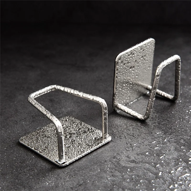 

A7THK-Dishwashing Sponge Drain Rack Kitchen Sink Dishwashing Cloth Rack Steel Wool Rag Storage Rack Suction Cup Storage Rack