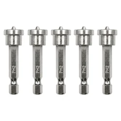 5pcs1/4” Positioning Screwdriver Bits Drywall Screw Bits 25/50mm Setter Dimpler Magnetic Hex Shank Bit Holder Plasterboard Screw