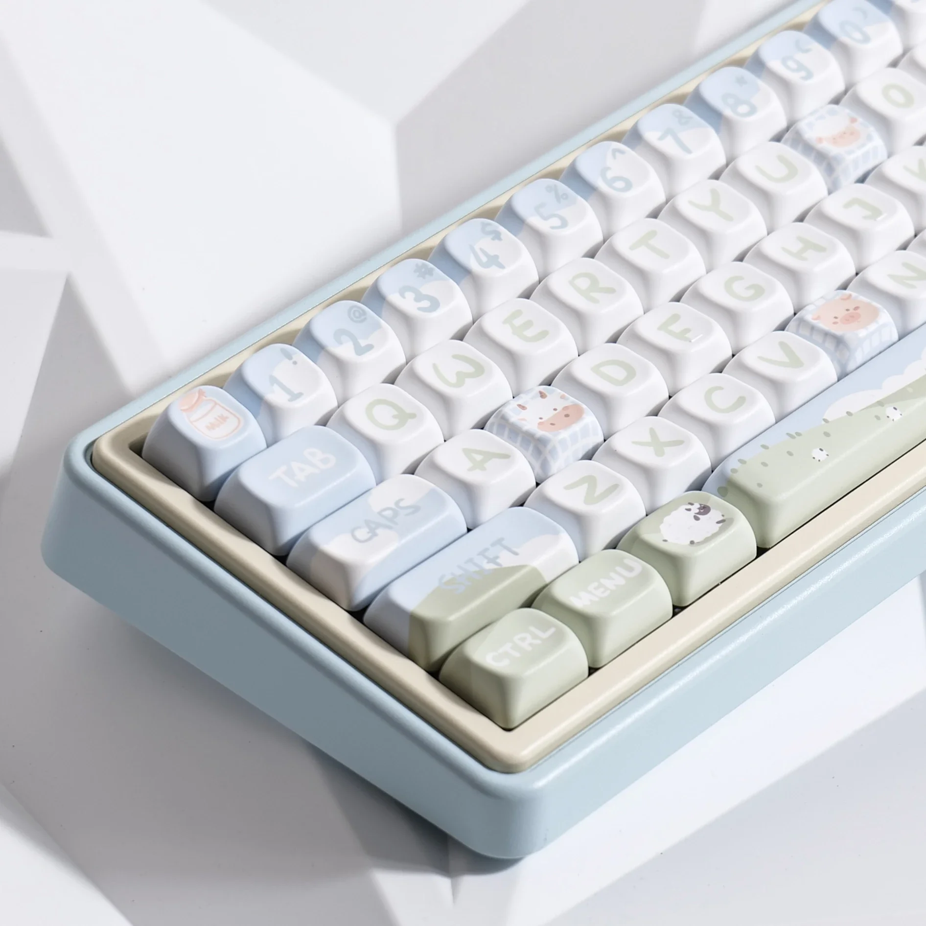 مزرعة Keycap الأصلي لطيف وطازج PBT التسامي الساخن F75 F87 F99 VGN XOA FOA MDA