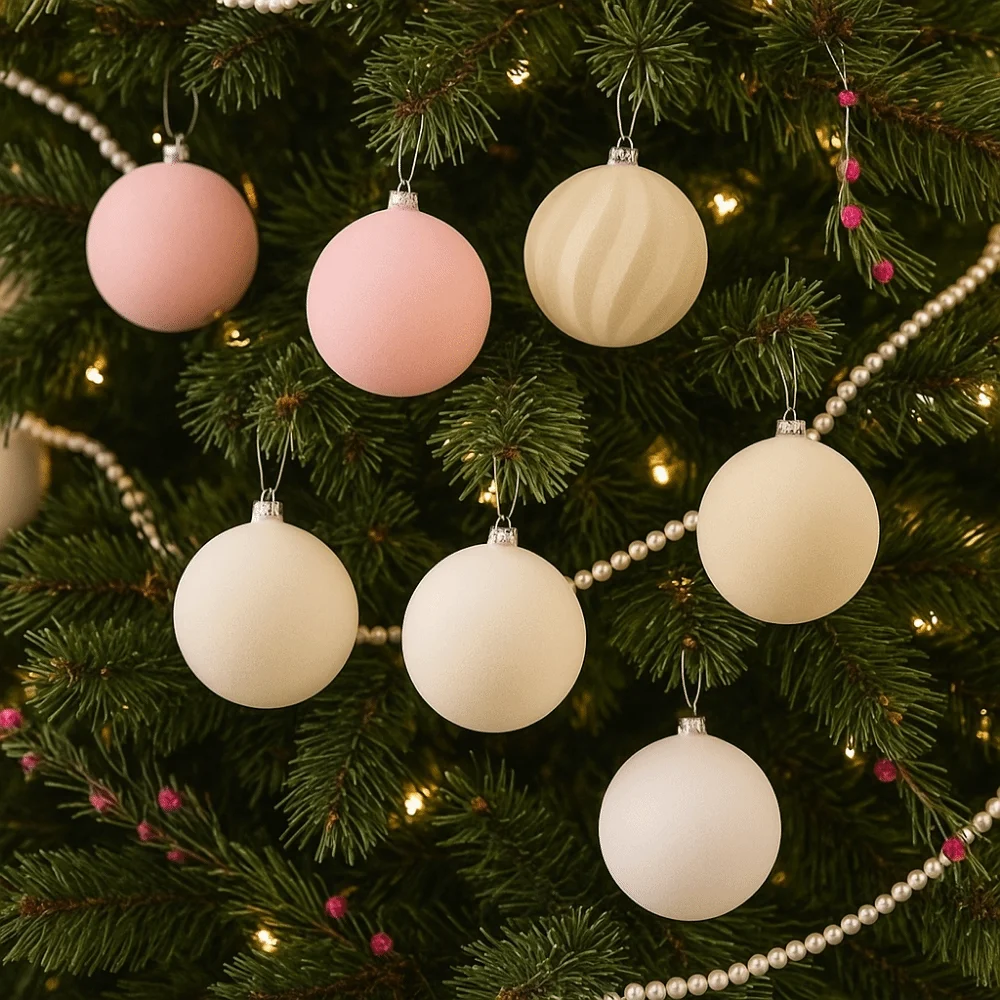 

Colorful Christmas Ball Ornaments Plastic Flocking Shatterproof Christmas Spheres Pendant Reusable Xmas Velvet Balls Home Decor