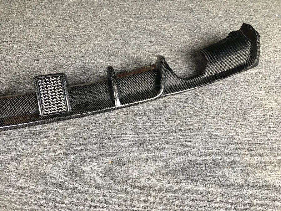 JCYECF الكربون المصد الخلفي العادم الناشر مع مصباح ليد لسيارات BMW 3 Series F30 F35 318i 320i 328i 335i 340i M Sport 2012-2018 #1