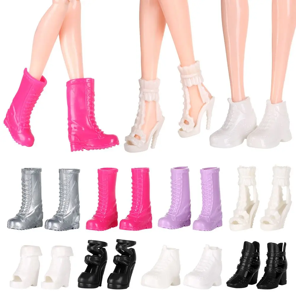 Plastic Foot Length 2.2cm Female Accessories Doll Shoes Socks Hero Dolls Boot Long Knees Boots