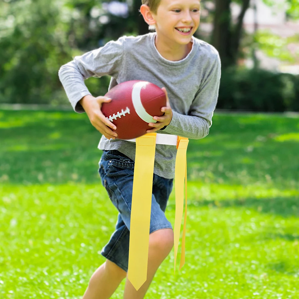 

4 шт. регулируемые футбольные ремни с флагами, прочные поясные флаги для футбольных игр, тренировок, спорта на открытом воздухе для подростков, детей