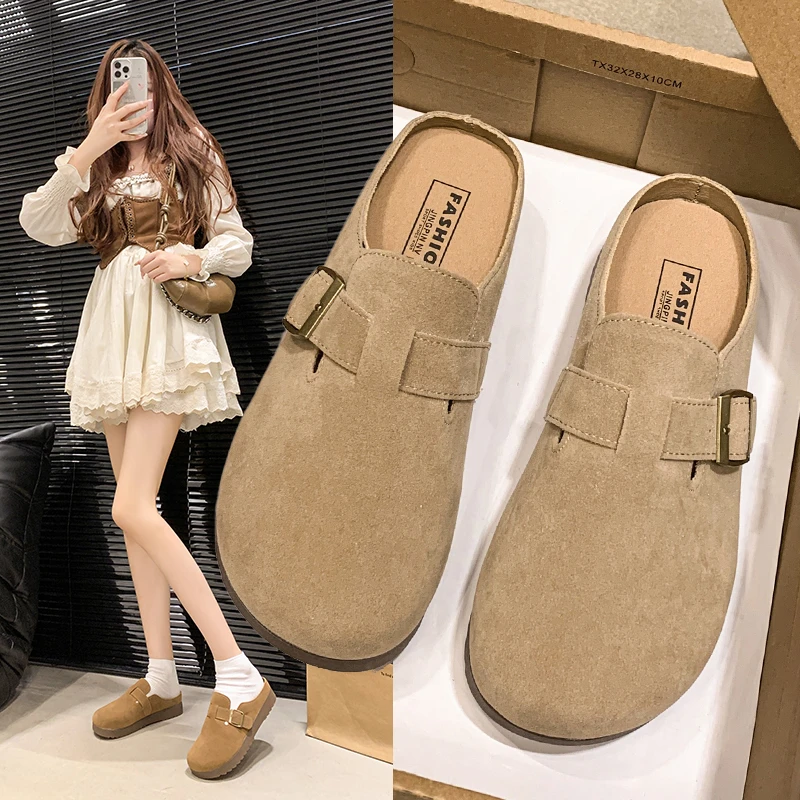 Zapatillas altas con punta redonda y medio tacón, ropa de abrigo de nuevo estilo 2025, zapatos deportivos informales antideslizantes, zapatillas con cabeza de lazo