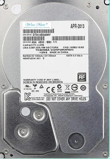 

Для DT01ABA200V 2 ТБ 3,5 SATA3