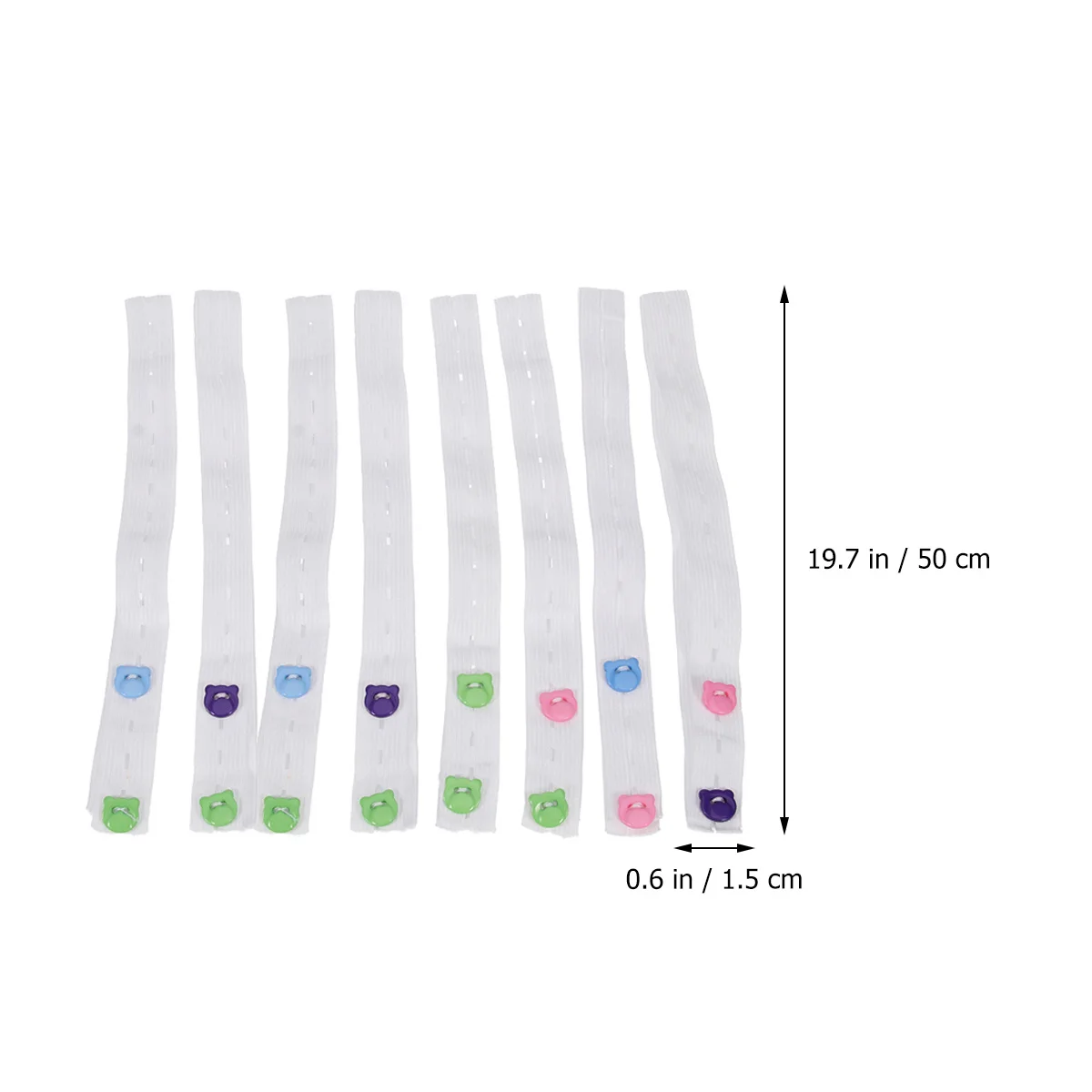 20 Pcs Diapers Safety Nappy Fixing Belt Baby Nappies Newborn Elastic Strips White Buckle Fasteners