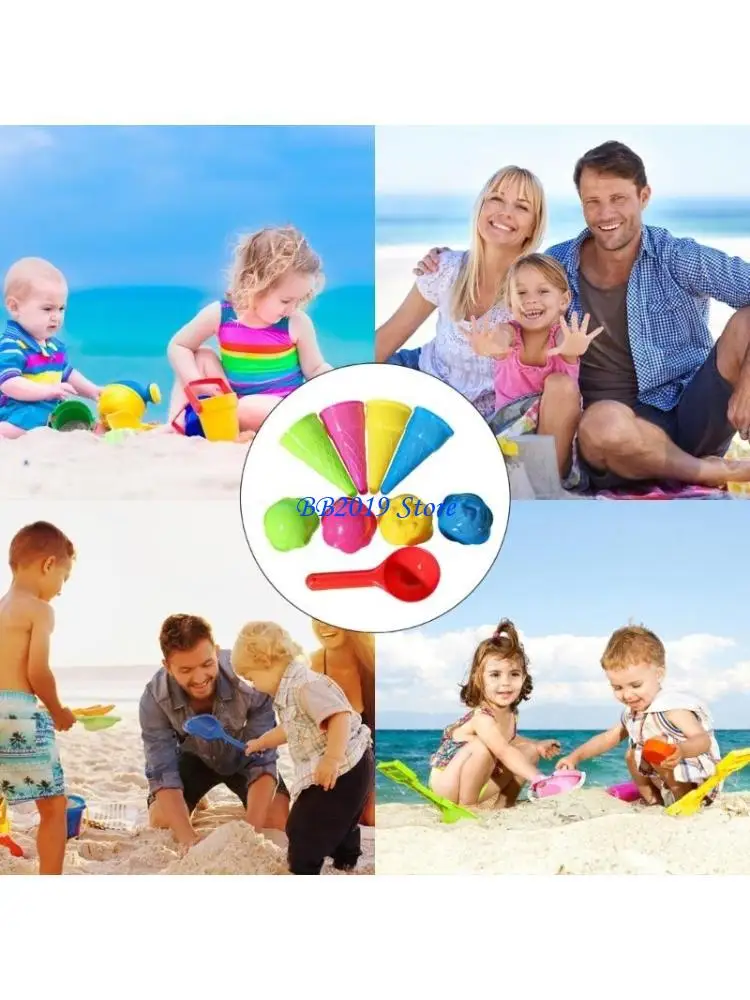 

Q0KB Beach Toy for Kids Sand Toy Ice Cream Mold Sand Game Gadgets Building Mold
