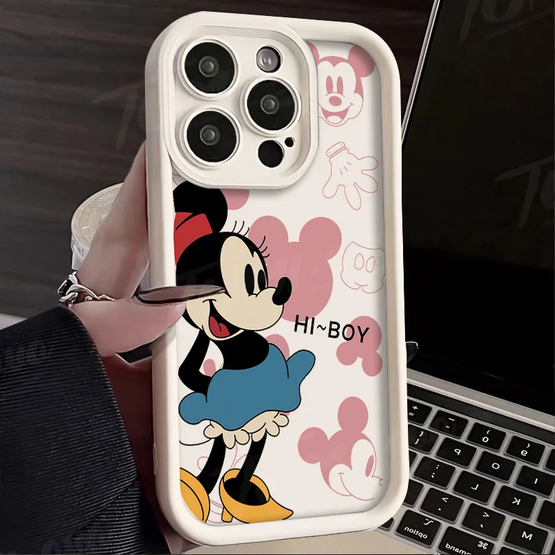 Disney Mickey Minnie Mouse Silicone Case for Samsung Galaxy A15 A05 A05S A55 A35 A25 A24 A13 A23 A12 A22 A32 A52 A52S A72 A11