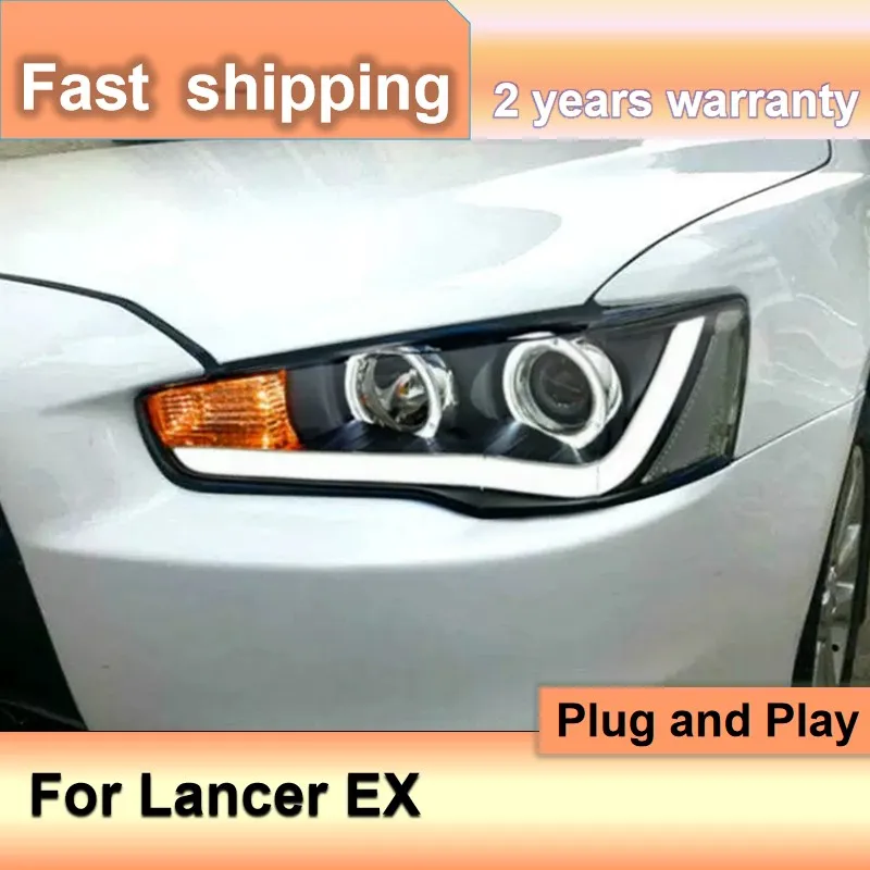 

Автомобильные аксессуары для фар Mitsubishi Lancer 2009-2016 Lancer EX, фара DRL, указатель поворота, линза проектора дальнего света