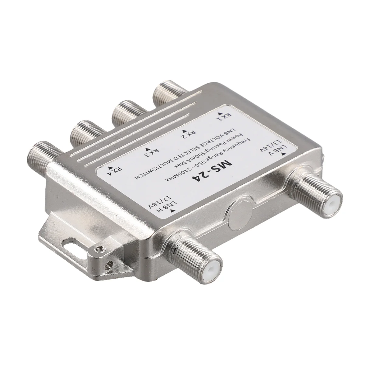 

AB02 2 in 4 Out DiSEqC 4X2 Switch Satellite Signal Multiswitch LNB Voltage Selected 950-24000MHz for TV Receiver