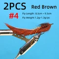 2PCS Sz 4 Red-Brown