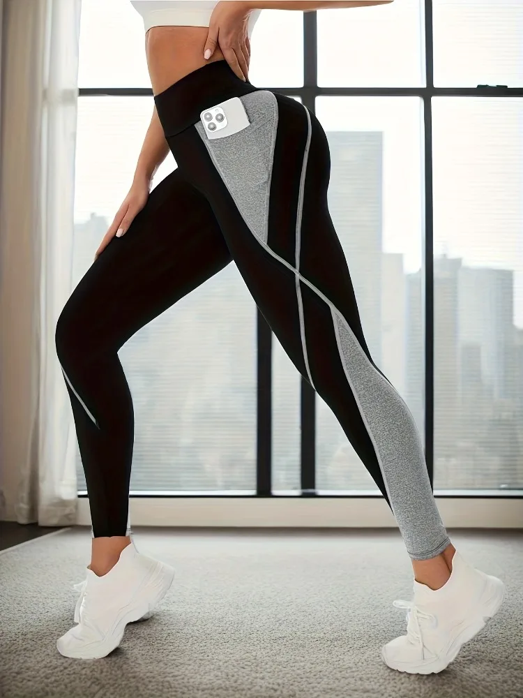 Trendy High-Waisted Yoga Pants for Autumn Perfect for Workouts and Enhancing Your Figure Can Be Worn Outside Women Tights