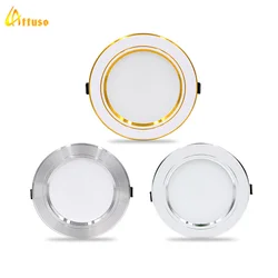 Lámpara de techo LED redonda empotrada, iluminación interior, blanco frío cálido, 5W, 9W, 12W, 15W, 18W, CA 220V, 230V, 240V