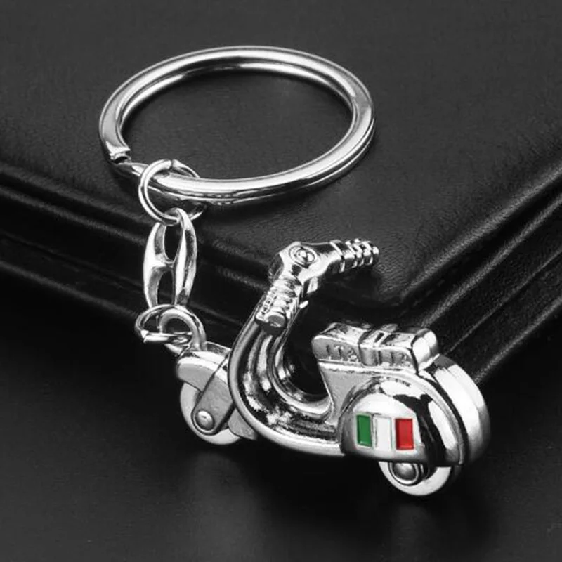 Motorcycle 3D Keychain Scooter Decoration Metal Keyring For Vespa Piaggio 125 Ducati Honda Yamaha Suzuki Key Holder Accessories