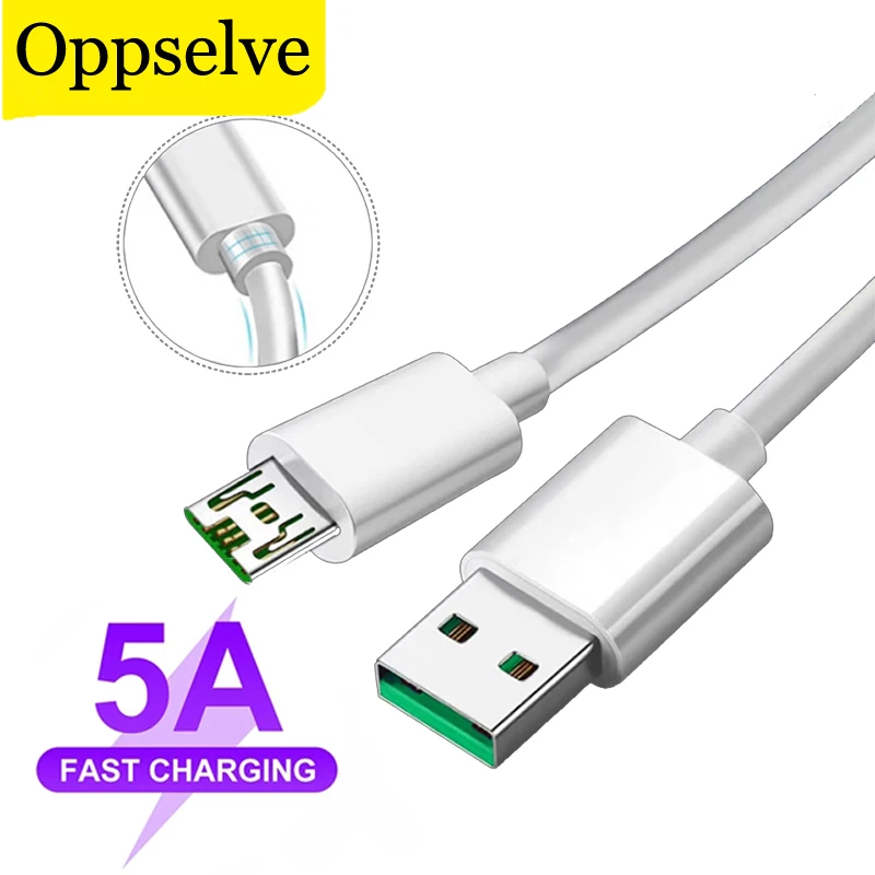 Micro USB 5A Fast Charging Cord For OPPO VOOC Find 9 7 Pin Flash Charger Data Cable Samsung Xiaomi 11 Android Mobile Phone Cable