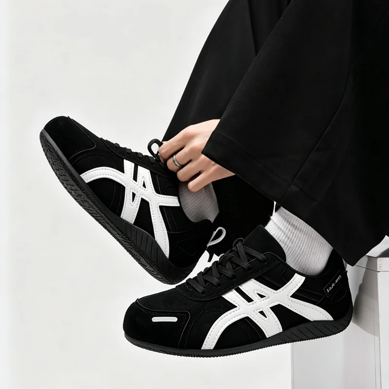 2026 Spring Fall Retro Color Block German Trainer Sneakers, Versatile Flat Breathable Couple Cortez Casual Sports Shoes
