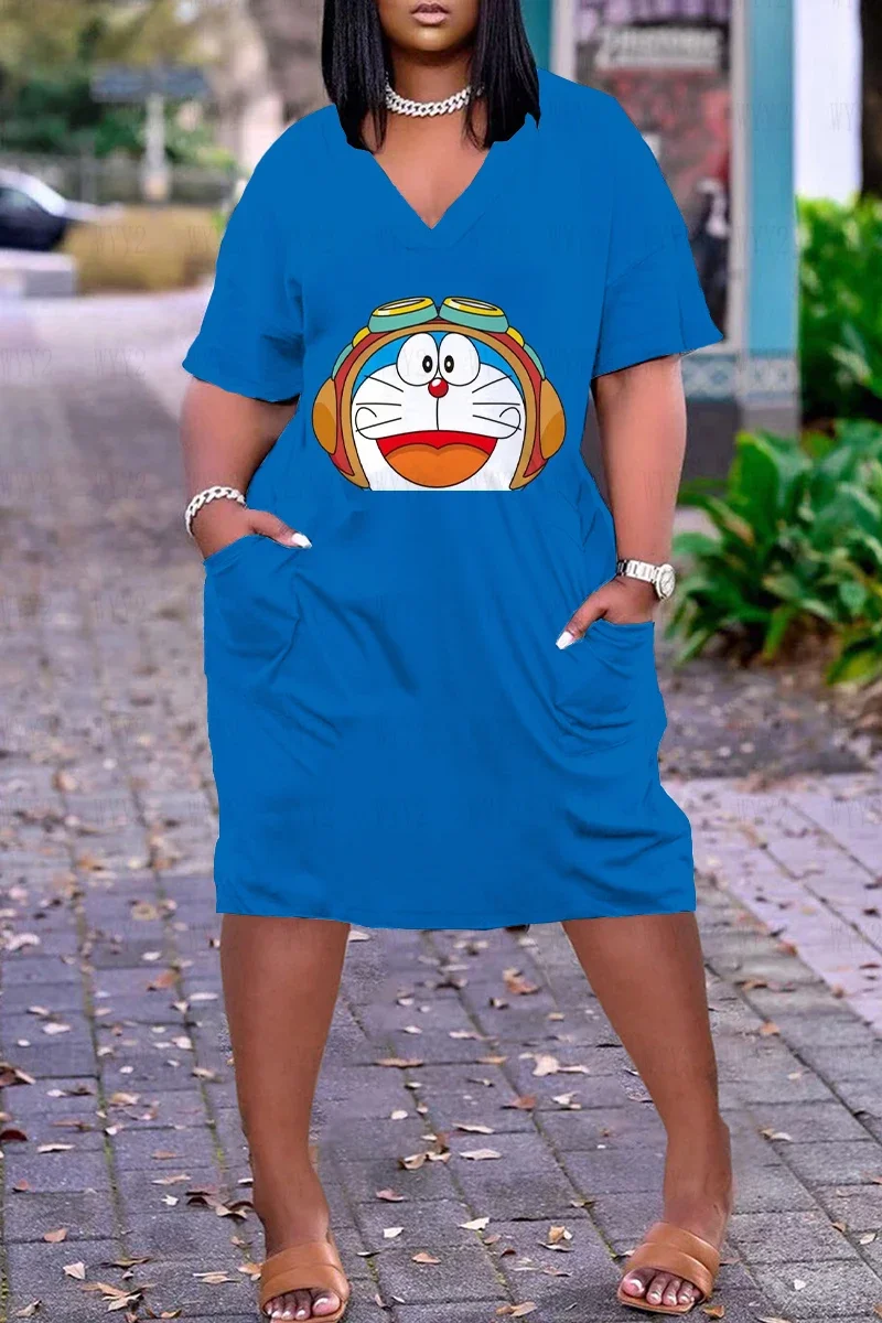 Loose Formal Dresses for Women Party Wedding Evening V-neck Prom Clothes Pocket Bridesmaid Dress Woman Comfort 2000s Clothes Y2k