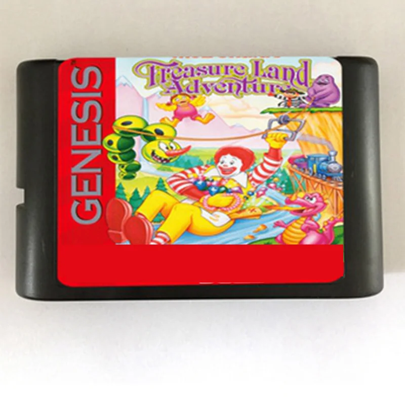 Cartão de videogame Treasureland Adventure carrinho MD de 16 bits para Sega Mega Drive Genesis