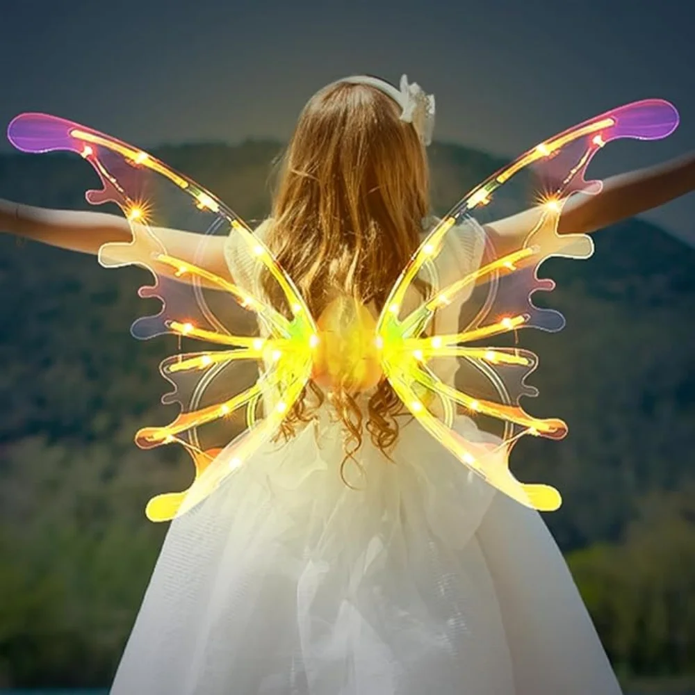 LED Butterfly 0 for Girls Women Dogs, Pet Glowing Wwith LED Lights and Music, Light u Costume for Party