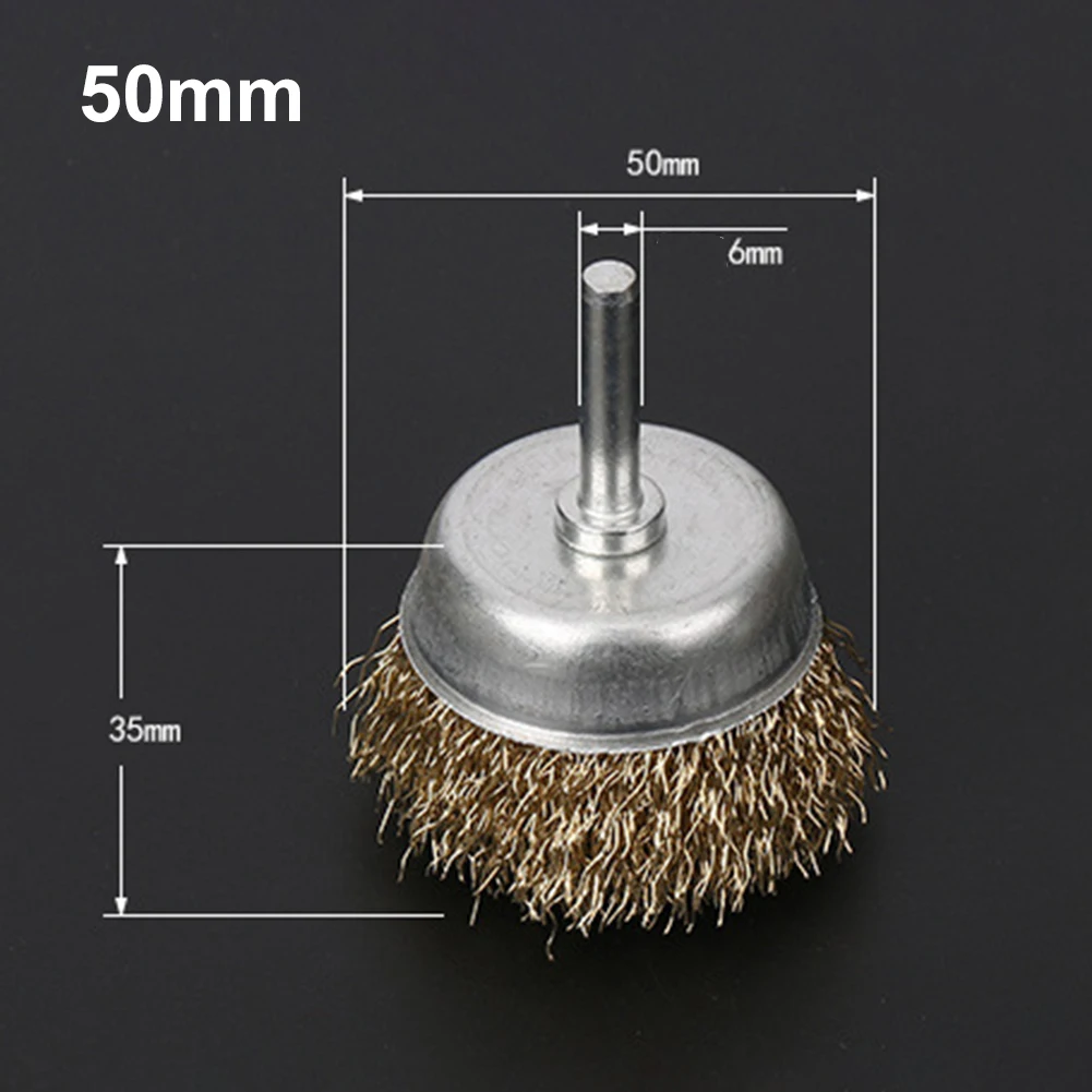 

Wire Brush Wire Wheels 1 Pc 50mm Flat Bowl High Quality Steel Wire It Is Faster Sliver Steel Wire Wire Wheel Stem