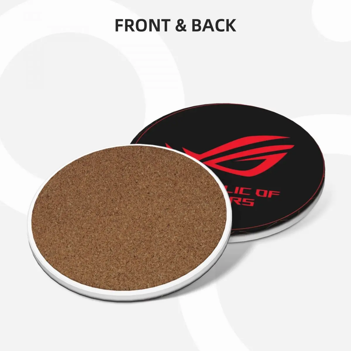 Republic of Gamers - Asus Rog Strix Logotipe Ceramic Coasters (Set of 4) holder set for drinks Coasters