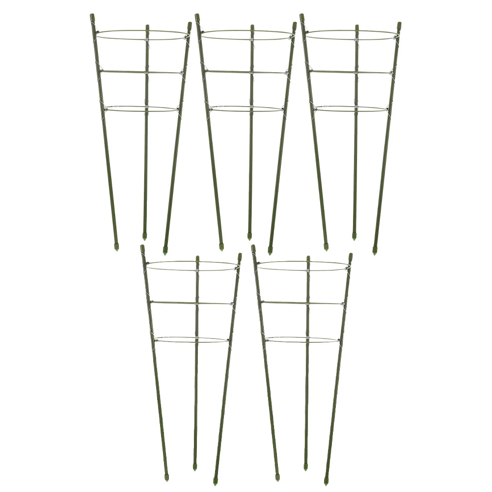 

5 Sets Plant Support Cage Climbing Trellis for Plants Outdoor Vegetable Bracket Tomatoes Cages Garden Abs Iron Stake Vine