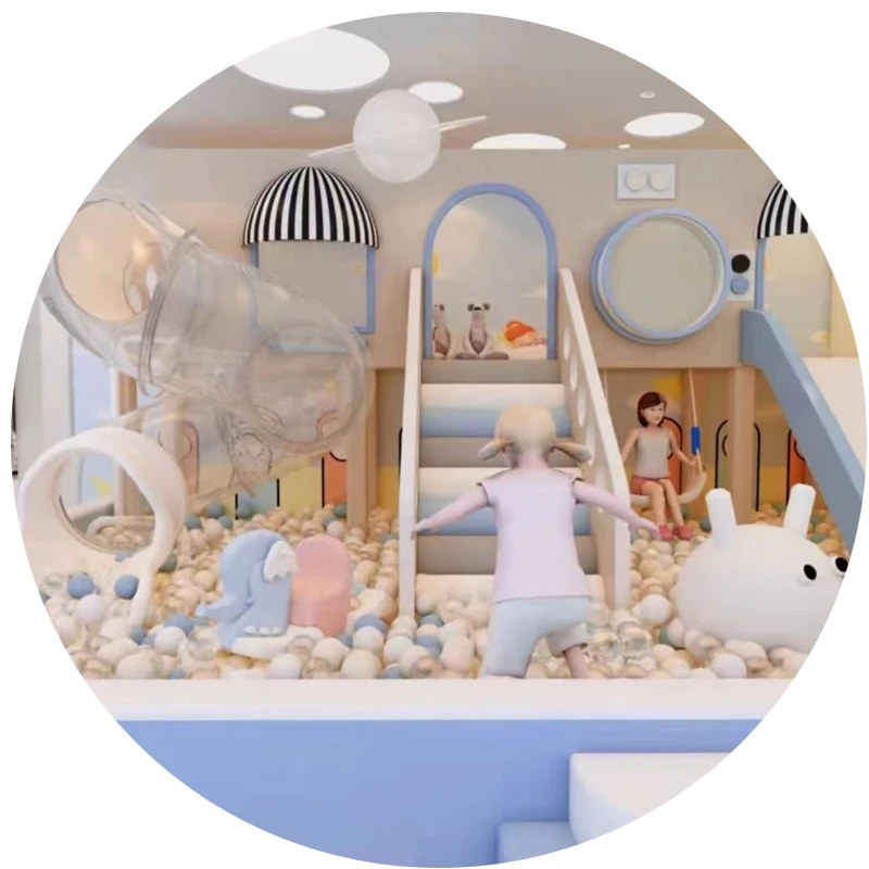 BAIQI Custom Children Adventure Indoor Playground Equipment Color Theme Children Soft Entertainment Indoor Playground