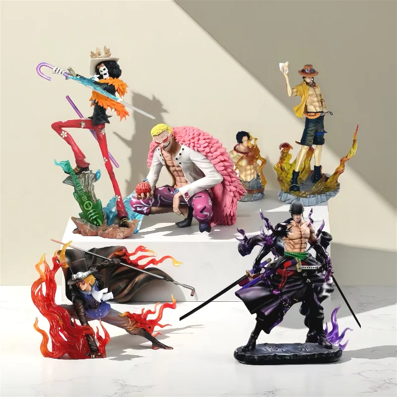 

33cm Big Anime LX Brook Figure Decor Model One Piece GK Statue Burukku Action Figures PVC Collection Peripheral Figurine Toys