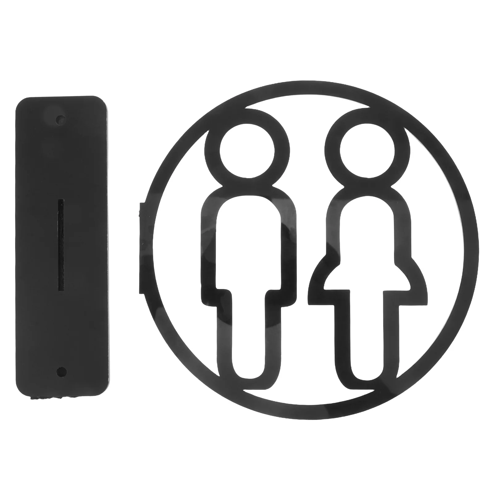 

Acrylic Bathroom Sign Double-Sided Toilet Indicator For Offices Restaurants Restroom Door Decor Wall Sign Men Women