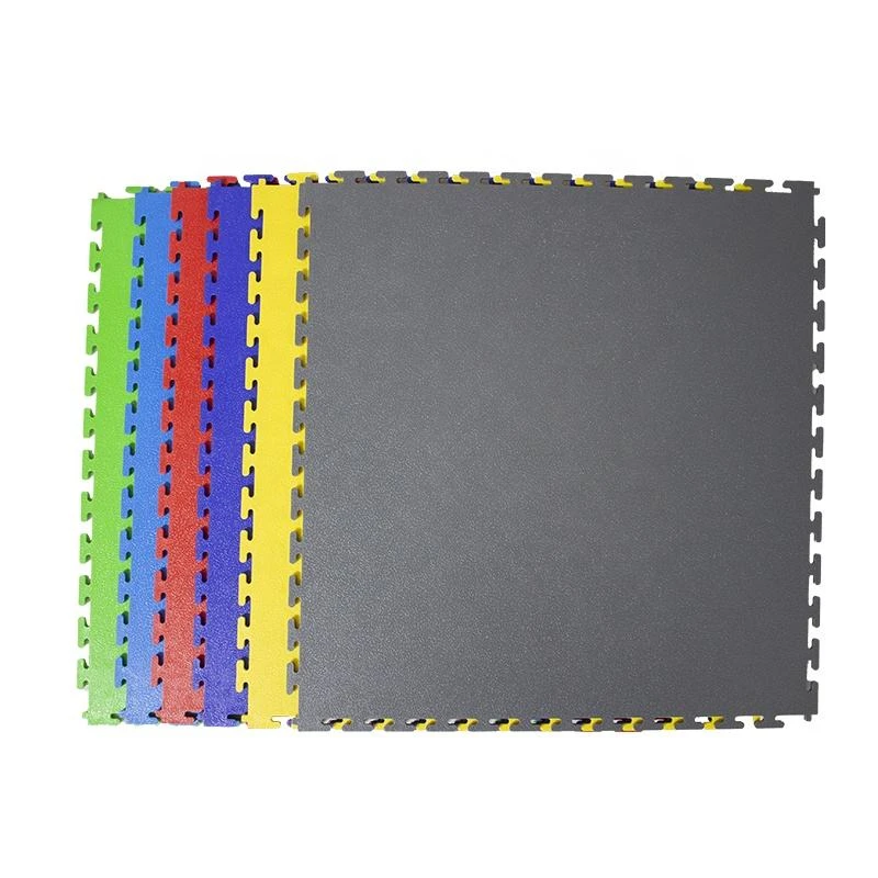 Modern Non-Slip Interlocking Design Garage Car Wash Floor Tiles Checkered Pattern Vinyl Flooring for Interior Use