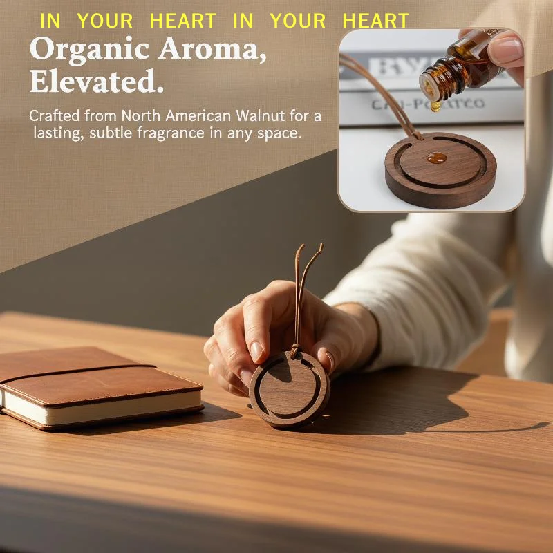 【X】1PC Premium Wood Diffuser Aromatherapy White Wax Wood Black Walnut Handmade Gift for Home Decoration Relaxing Atmosphere
