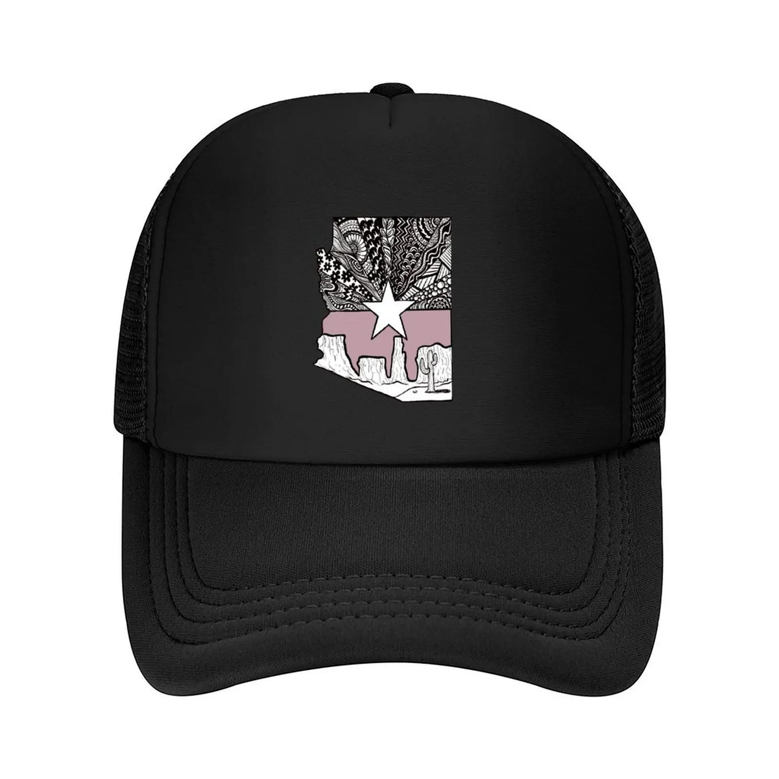

Arizona Mauve Desert Zen Doodle Baseball Cap Golf hard hat Luxury Man Hat Beach Bag Men's Women's