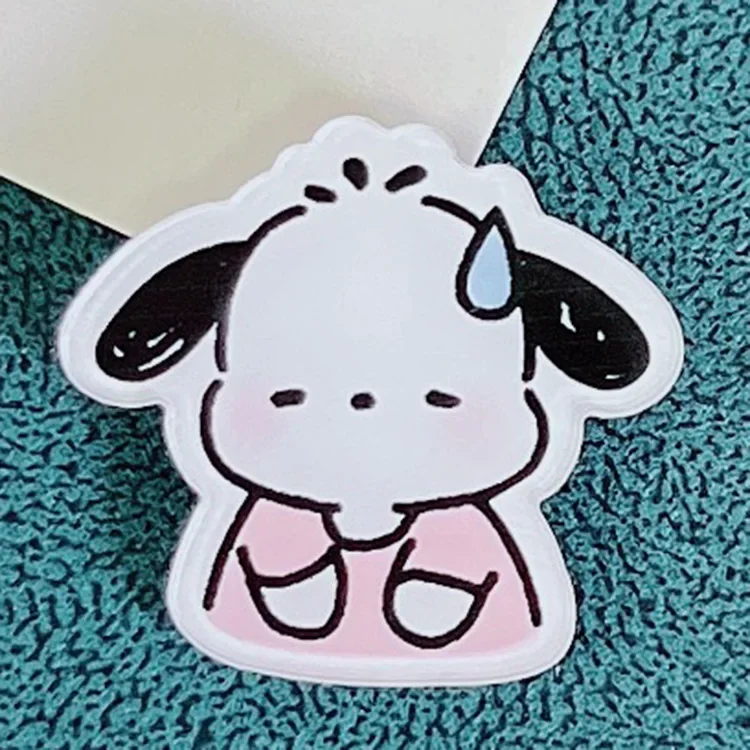 Kawaii Sanrio Ins Cute Children\'s Badge Cartoon Acrylic Pochacco Brooch Wholesale Clothes Bag Pendant Jewelry Pin Gift