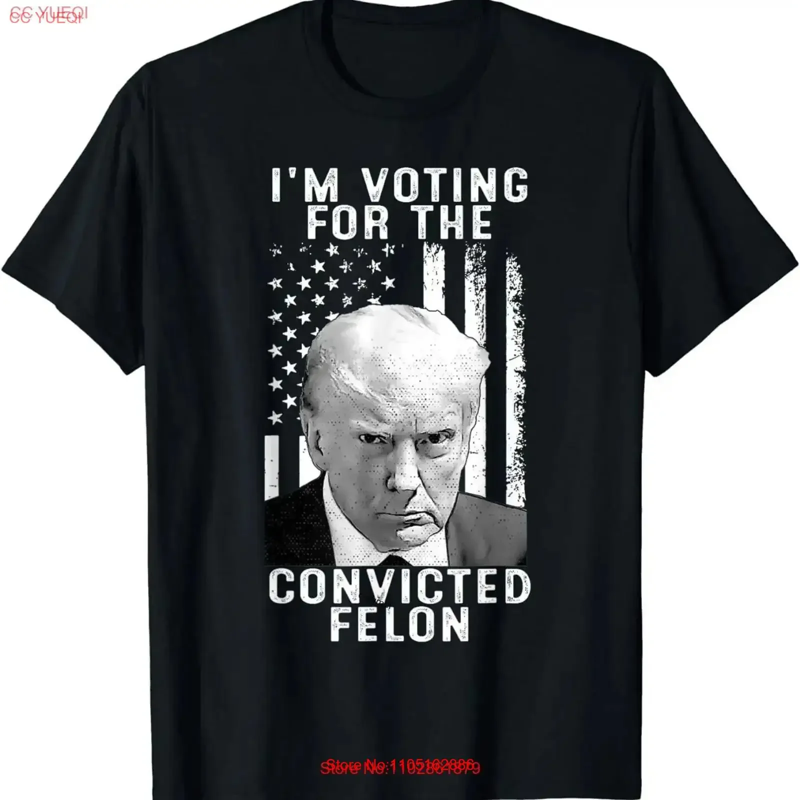 I'm Voting For The Convicted Felon Funny Pro 2024 T Shirt S 6XL vintage Washed Versatile Unisex graphic Slightly Comfortable