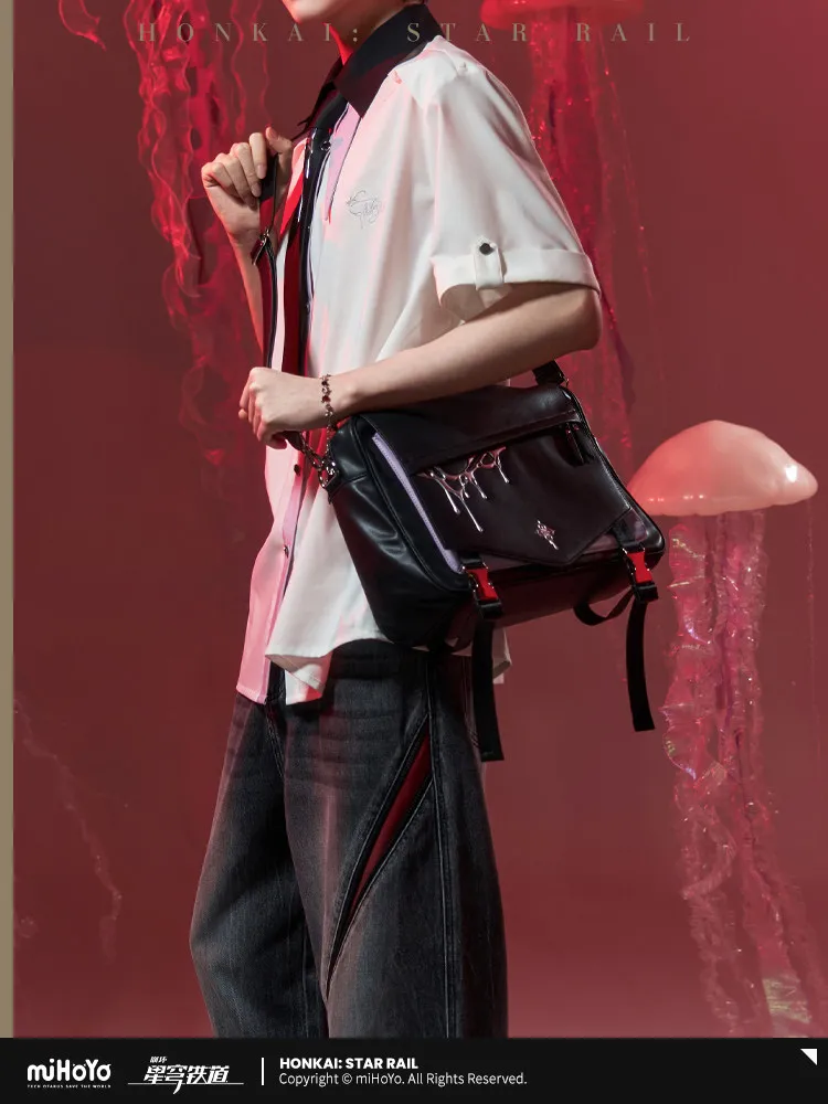 Presale June Official MiHoYo Honkai Star Rail Evernight PU Handbag Satchel Shoulder Bag 14Inch Laptop Briefcase Hallween Gift