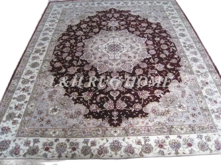 Free shipping 8'X10' 160Line Hand-knotted  Wool Oriental Persian Rug handmade persian carpet