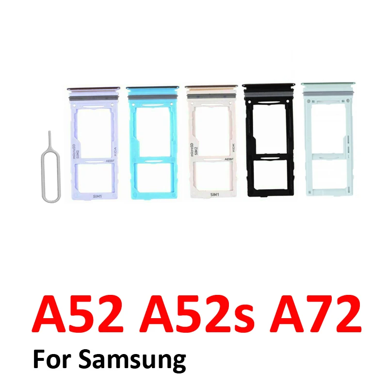 삼성 갤럭시 A52 A52s A72 4G 5G 휴대폰용 새 SIM 카드 트레이 하우징 마이크로 SD 슬롯 서랍 홀더 포켓 부품 썸네일 4