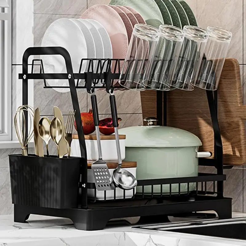 

strong Load-bearing Kitchen Dish Rack Plate Dish Drainer Utensil Pot Holder Drying Rack Counter Plate Holder Kitchen Accessories