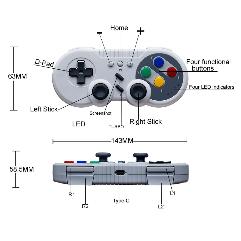 Wireless Gamepad Game Console Controller With Joystick 6