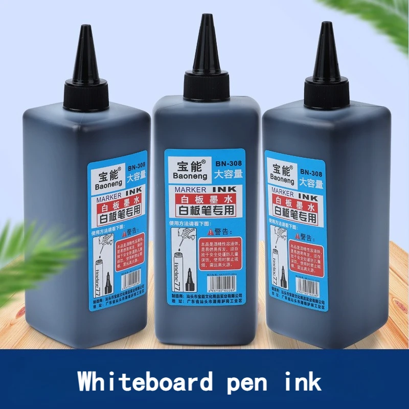 500ml Whiteboard Pen Ink Quick-drying Convenient Add Ink Easy To Rub for Writing Teaching Training Memorandum Time Management
